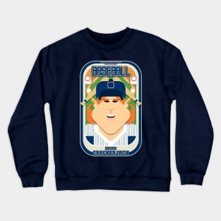 Baseball Blue Pinstripes - Deuce Crackerjack - Jacqui version Crewneck Sweatshirt